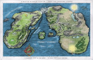 指环王地图(求一张电影指环王里面完整的世界地图.如下图)