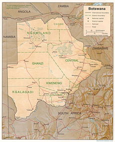 博茨瓦纳地图(博茨瓦纳的首都是哪个城市？)